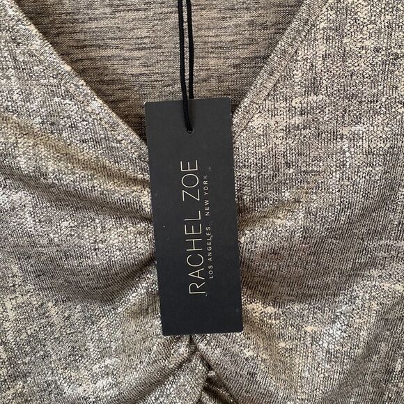 NWT RACHEL ZOE V-Neck Ruche Puff Sleeve Top - Picture 3 of 12